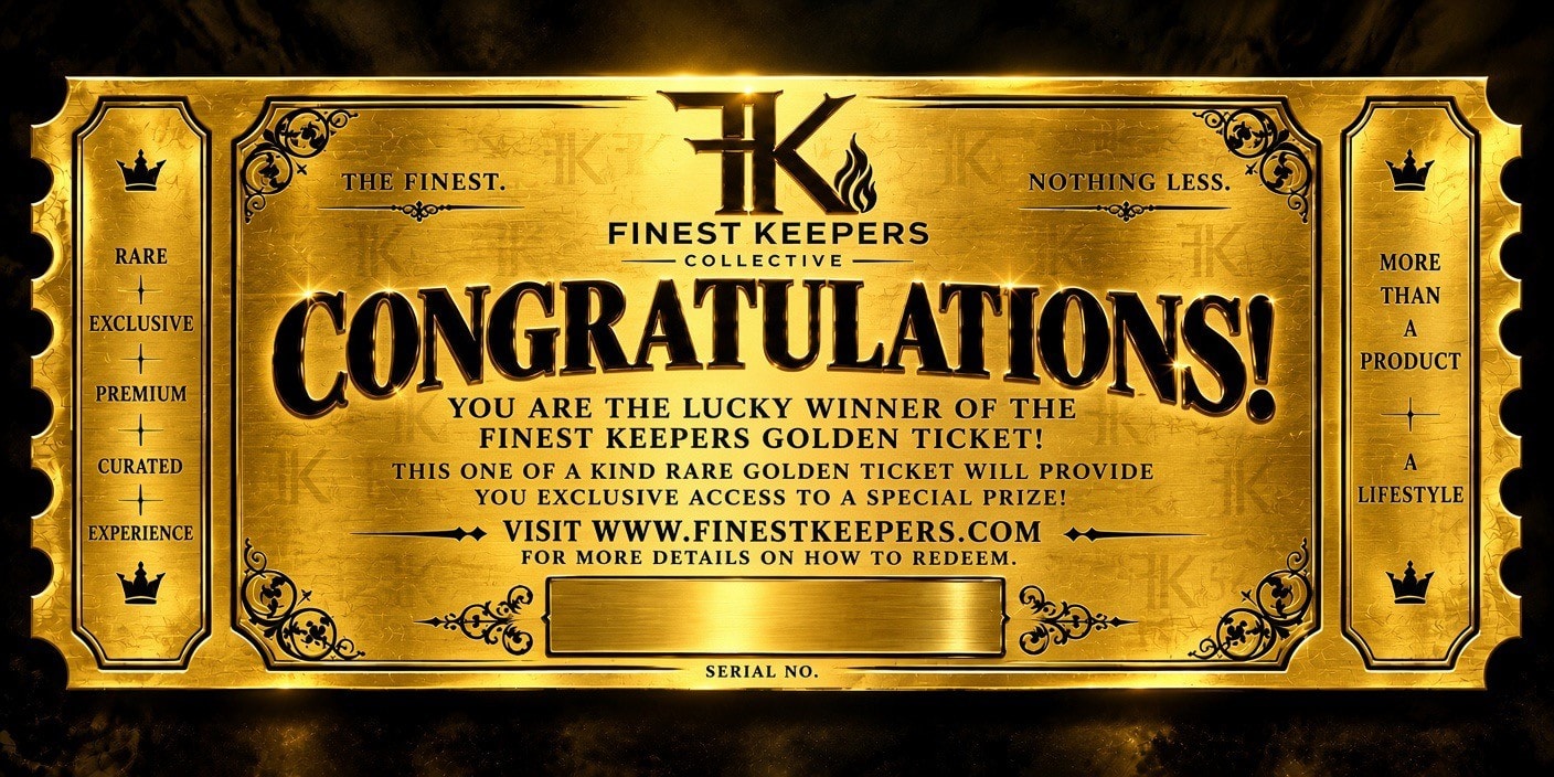 Finest Keepers Golden Ticket congratulating the lucky winner